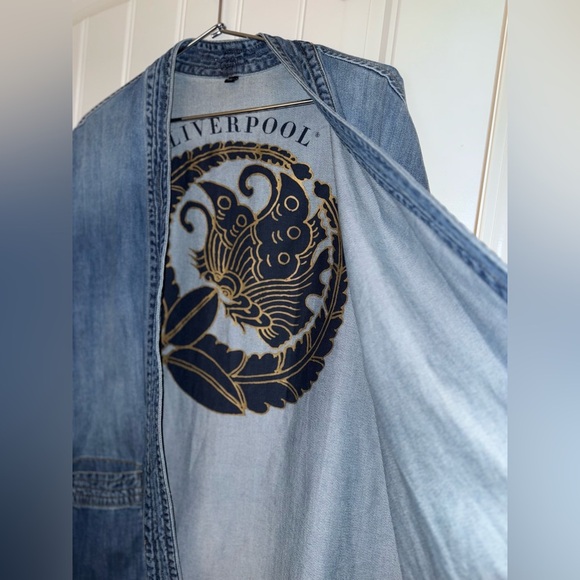Liverpool Denim Kimono Jacket  inside Graphic Design - Picture 4 of 11